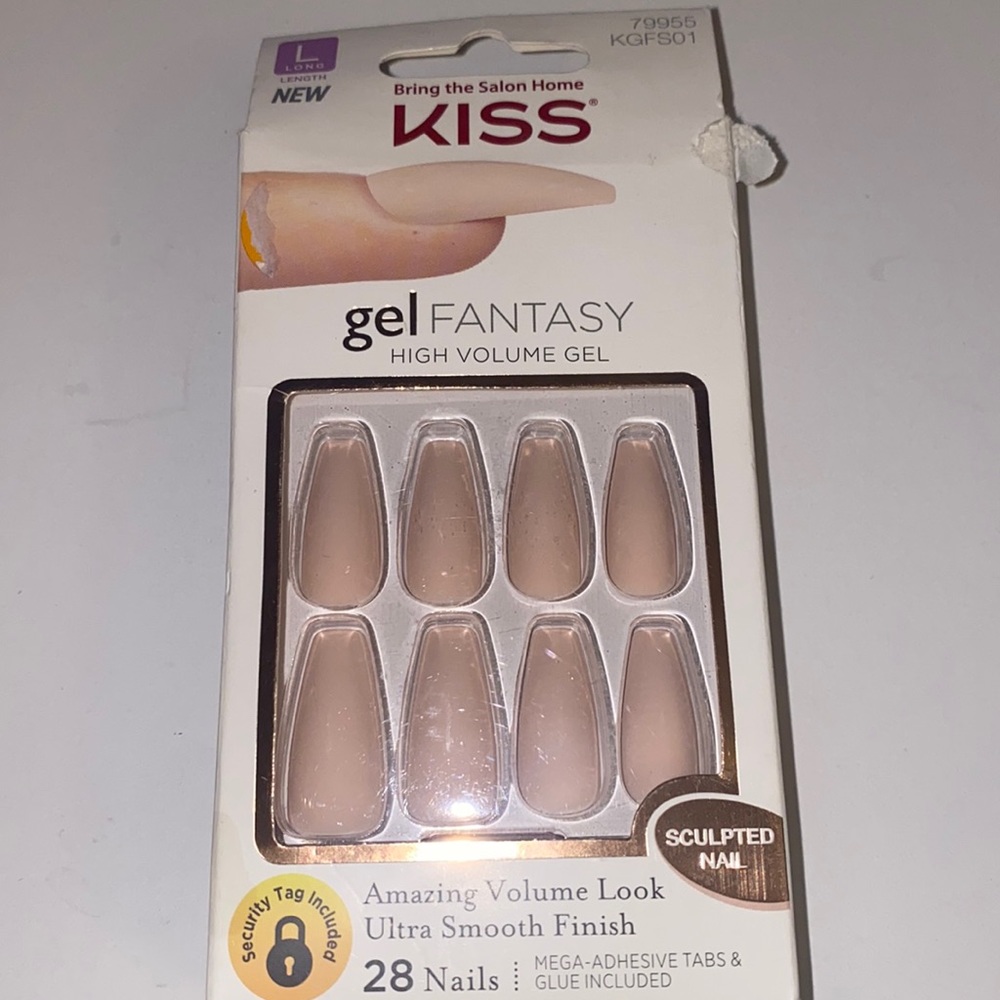 NEW size Large Kiss gel fantasy sculpted nail set